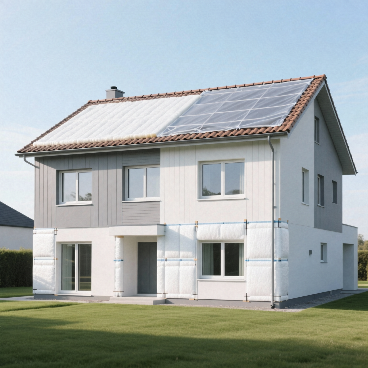 Isolation thermique maison moderne